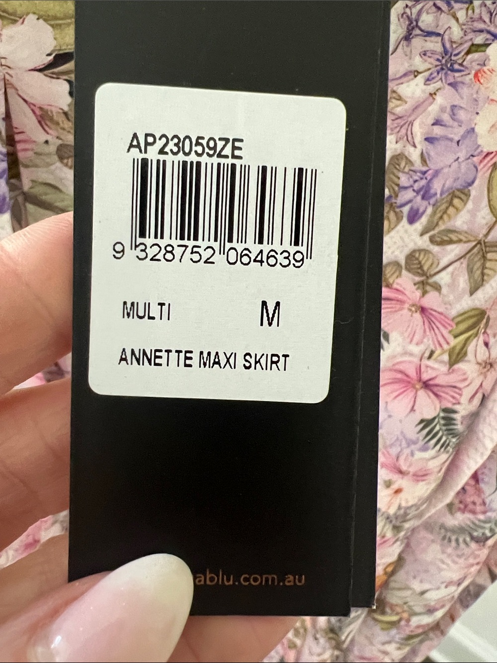 NWT AQUA BLU ANNETTE Butterfly Floral Cotton & Silk Pleated Maxi Skirt - Picture 2 of 10
